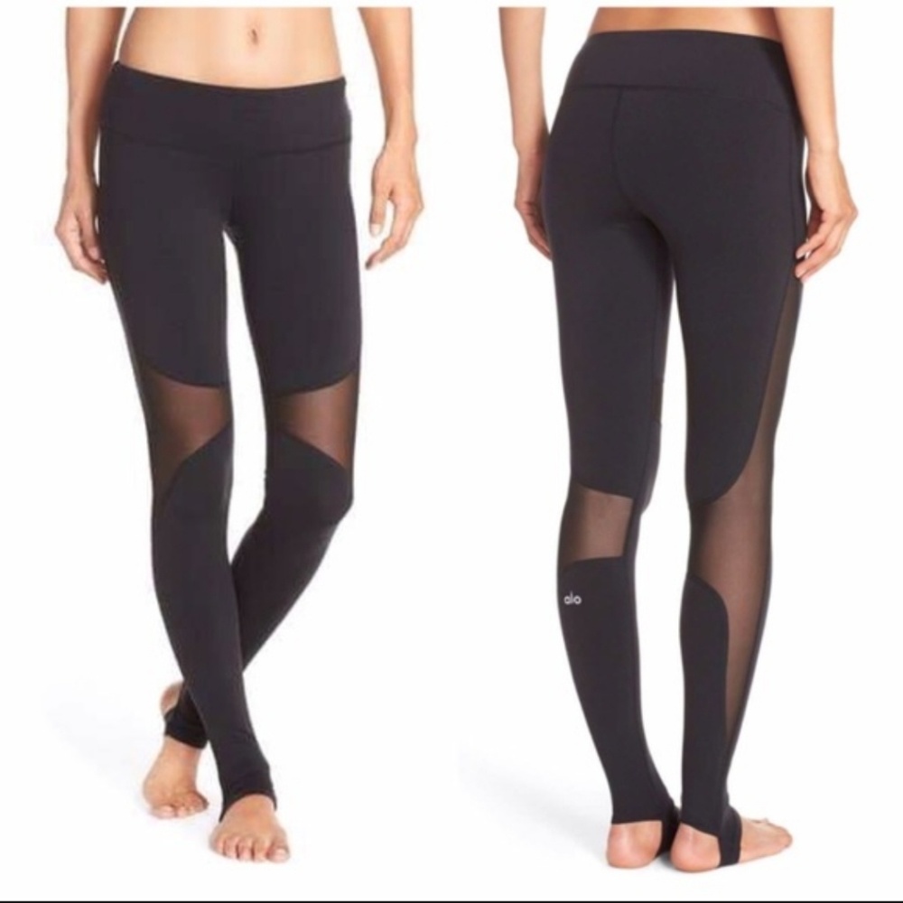 Alo Mesh Yoga Pants Stirrup Leggings